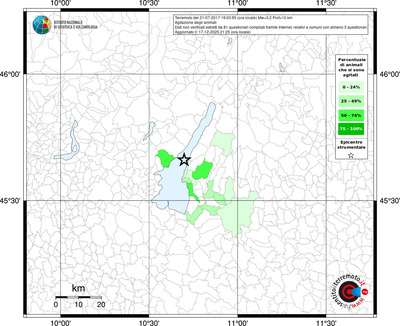 Mappa territorio comunale con almeno 3 questionari