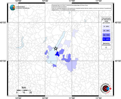 Mappa territorio comunale con almeno 3 questionari