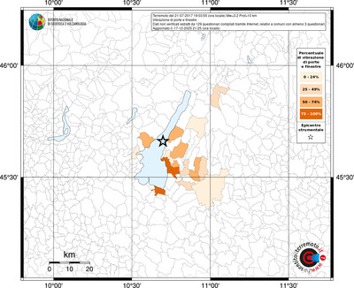 Mappa territorio comunale con almeno 3 questionari