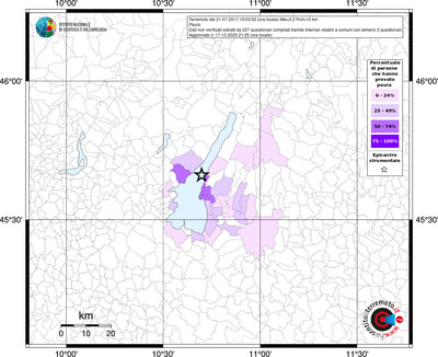 Mappa territorio comunale con almeno 3 questionari