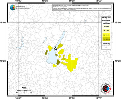 Mappa territorio comunale con almeno 3 questionari