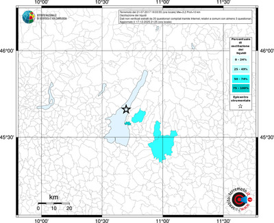 Mappa territorio comunale con almeno 3 questionari