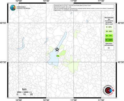 Mappa territorio comunale con almeno 3 questionari