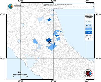 Mappa territorio comunale con almeno 3 questionari