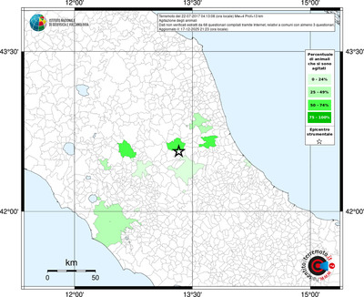 Mappa territorio comunale con almeno 3 questionari