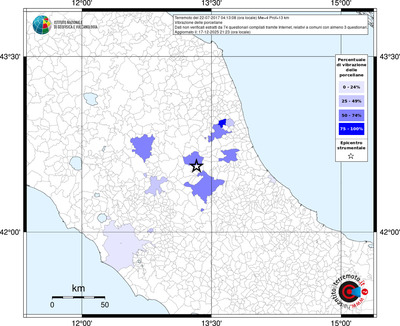 Mappa territorio comunale con almeno 3 questionari