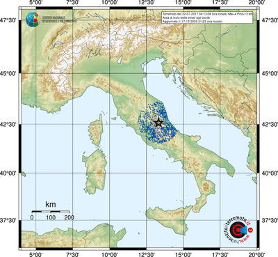 Area di invio delle email agli iscritti