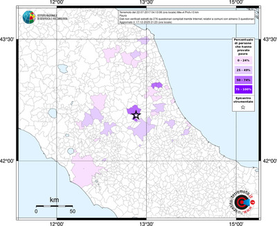 Mappa territorio comunale con almeno 3 questionari