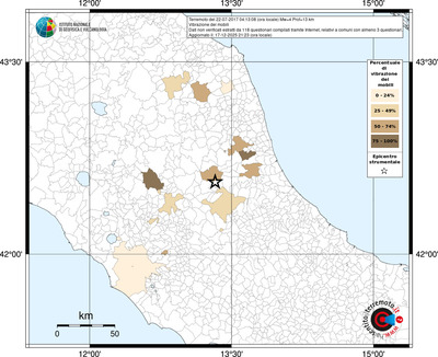 Mappa territorio comunale con almeno 3 questionari
