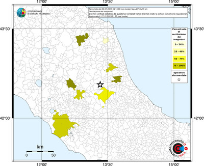 Mappa territorio comunale con almeno 3 questionari