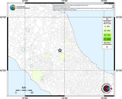 Mappa territorio comunale con almeno 3 questionari