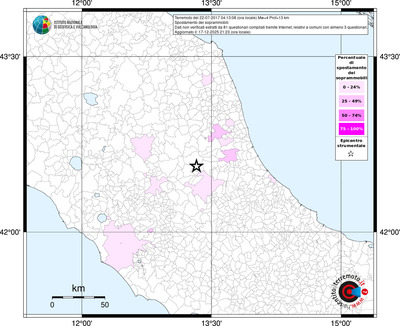 Mappa territorio comunale con almeno 3 questionari