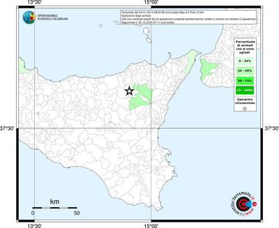 Mappa territorio comunale con almeno 3 questionari