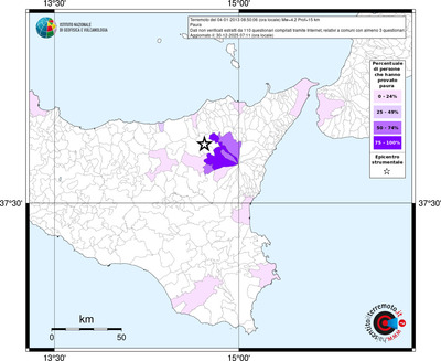 Mappa territorio comunale con almeno 3 questionari
