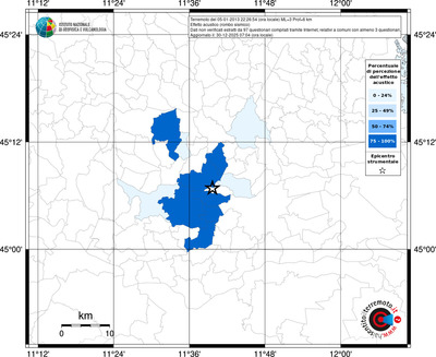 Mappa territorio comunale con almeno 3 questionari