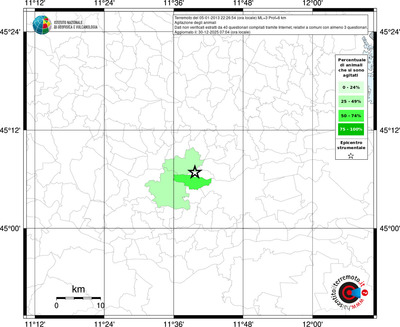 Mappa territorio comunale con almeno 3 questionari