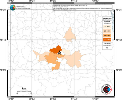 Mappa territorio comunale con almeno 3 questionari
