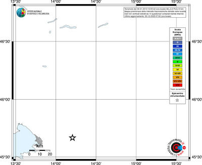 Mappa EMS - territori località