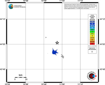 Mappa EMS - territori località