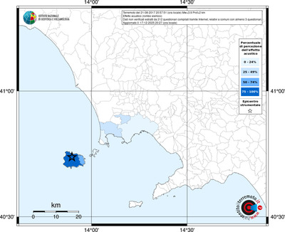 Mappa territorio comunale con almeno 3 questionari