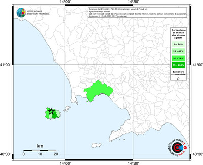 Mappa territorio comunale con almeno 3 questionari