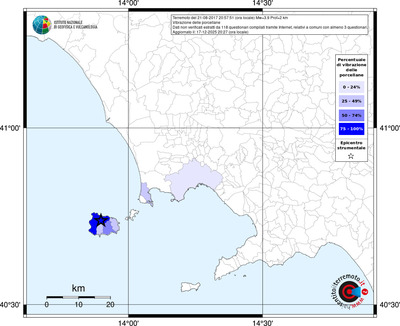 Mappa territorio comunale con almeno 3 questionari