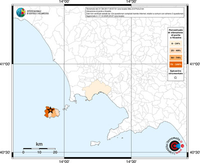 Mappa territorio comunale con almeno 3 questionari