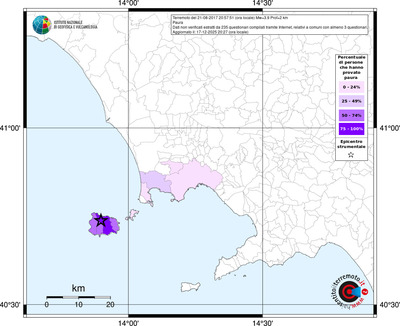 Mappa territorio comunale con almeno 3 questionari