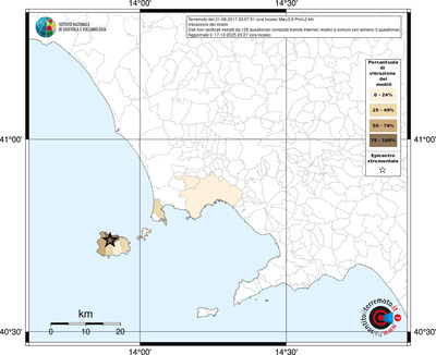 Mappa territorio comunale con almeno 3 questionari