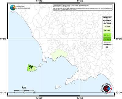 Mappa territorio comunale con almeno 3 questionari