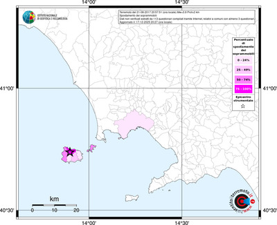 Mappa territorio comunale con almeno 3 questionari