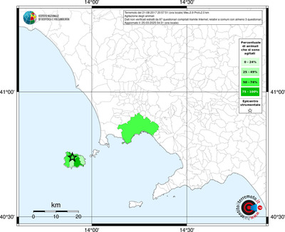 Mappa territorio comunale con almeno 3 questionari