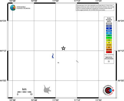 Mappa EMS - territori località