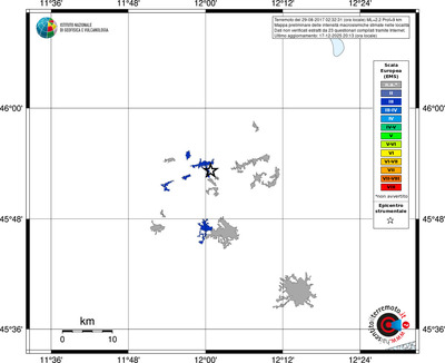 Mappa EMS - territori località