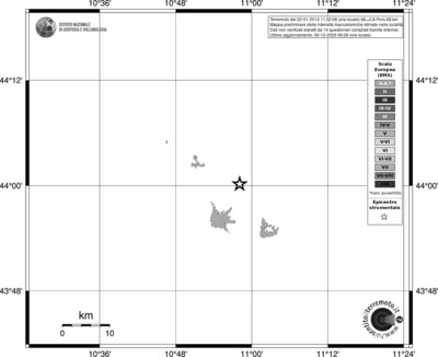 Mappa EMS - territori località