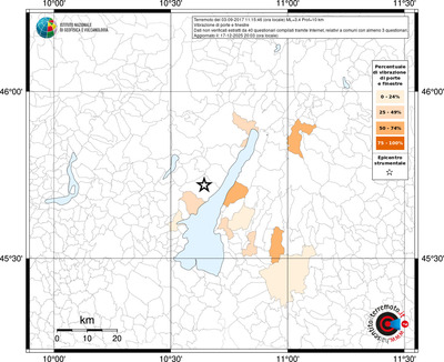 Mappa territorio comunale con almeno 3 questionari
