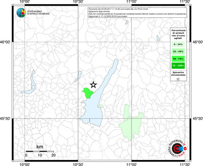 Mappa territorio comunale con almeno 3 questionari