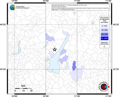 Mappa territorio comunale con almeno 3 questionari