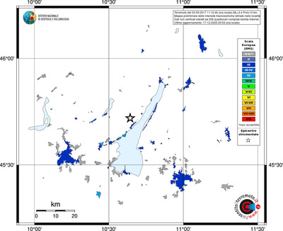 Mappa EMS - territori località