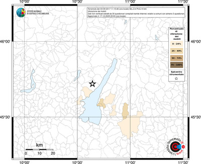Mappa territorio comunale con almeno 3 questionari