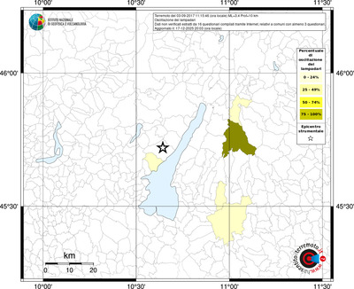 Mappa territorio comunale con almeno 3 questionari