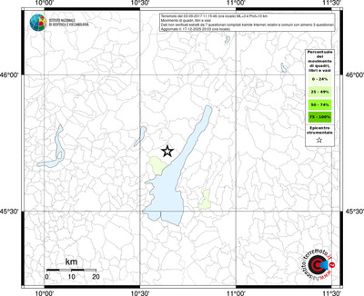 Mappa territorio comunale con almeno 3 questionari
