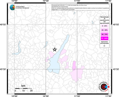 Mappa territorio comunale con almeno 3 questionari