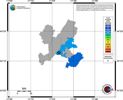 Mappa EMS - territori comuni