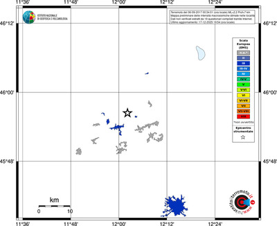 Mappa EMS - territori località