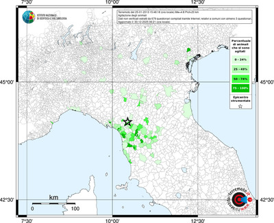 Mappa territorio comunale con almeno 3 questionari