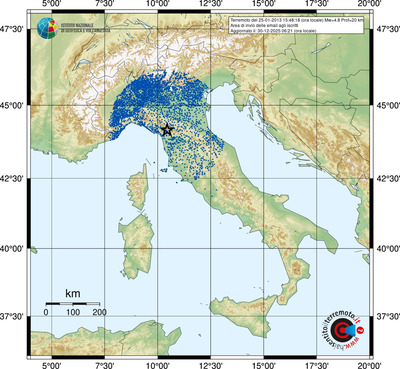 Area di invio delle email agli iscritti