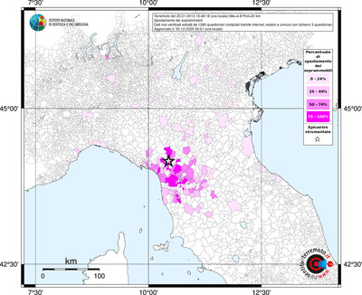 Mappa territorio comunale con almeno 3 questionari