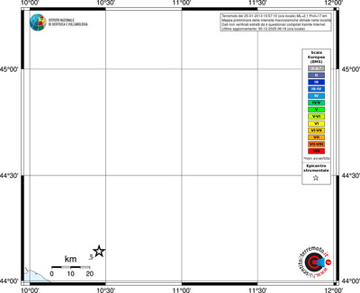 Mappa EMS - territori località