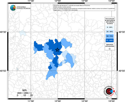 Mappa territorio comunale con almeno 3 questionari